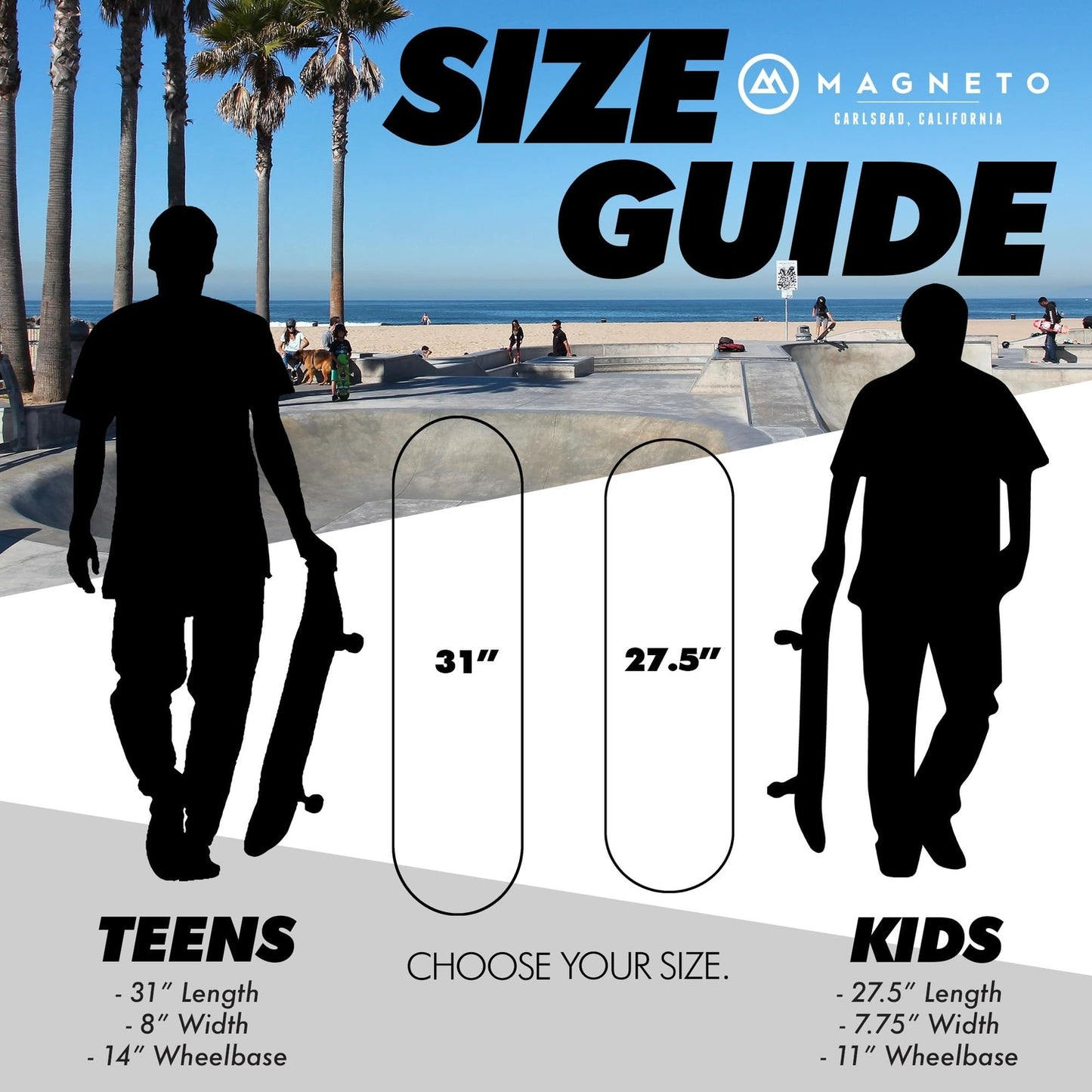 Cruiser Skateboard -  Maple Wood - Palm Trees