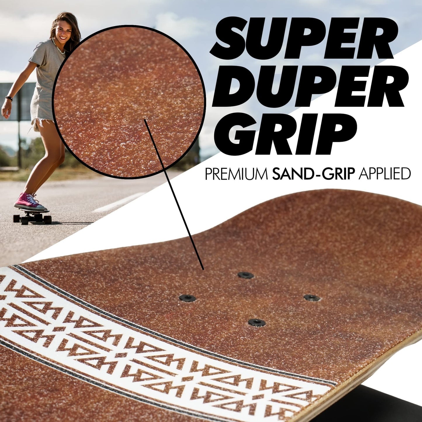 Complete Skateboard - 27.5" x 7.5" - Tribal
