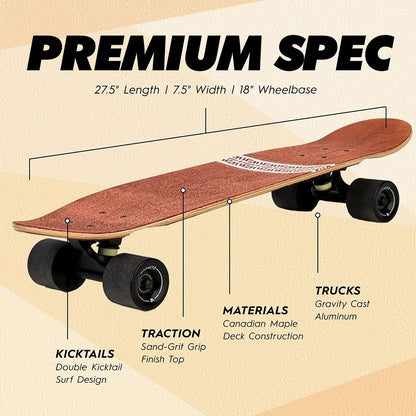 Complete Skateboard - 27.5" x 7.5" - Tribal