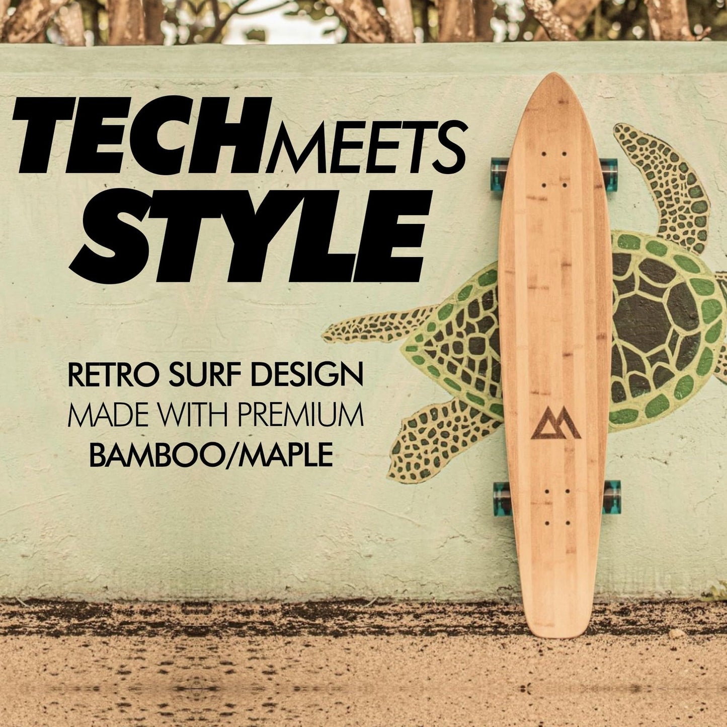 44 inch Kicktail Cruiser Longboard Skateboard - Blue